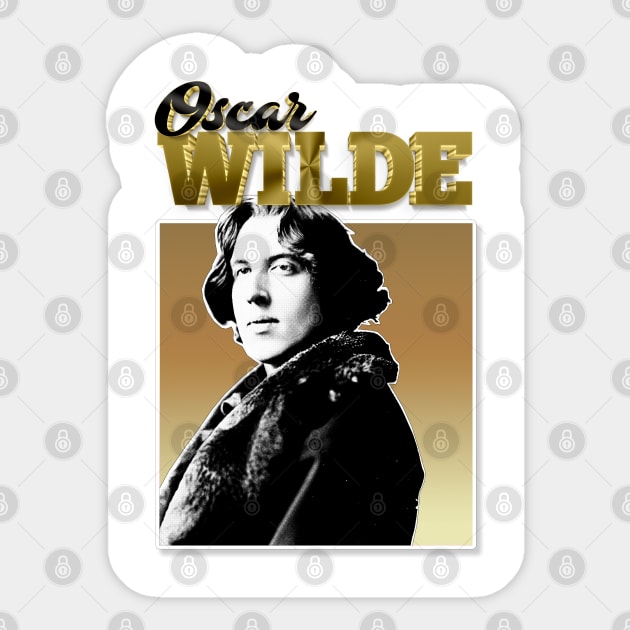 Oscar Wilde -  90s Styled Retro Graphic Design Sticker by DankFutura